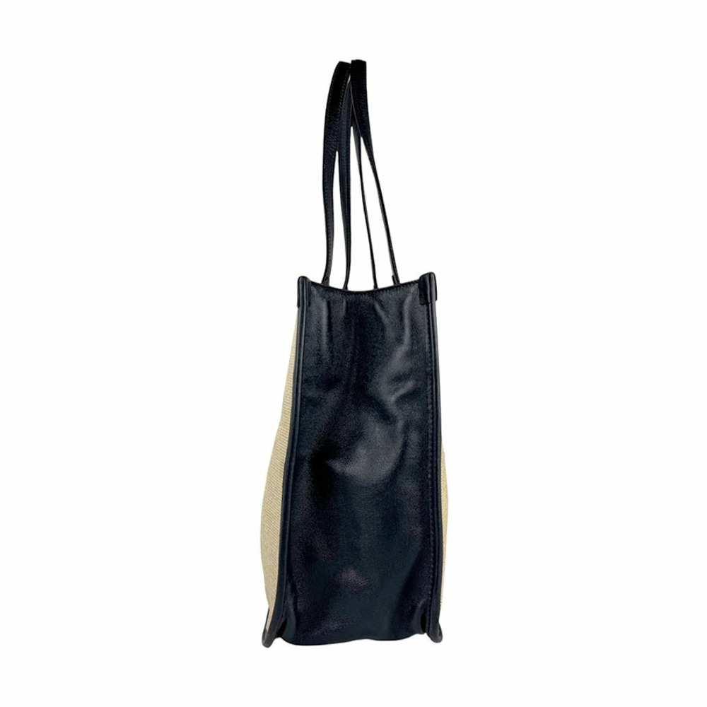 Gucci gold Horsebit bag shoulder leather canvas Blue beige Navy